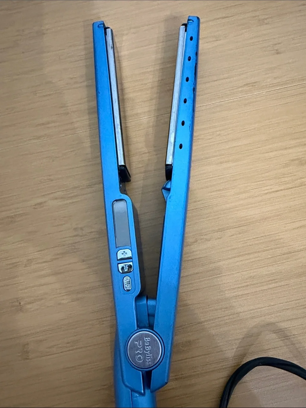 BaBylissPRO Nano Titanium Blue Hair Straightener - Slim Styling Iron